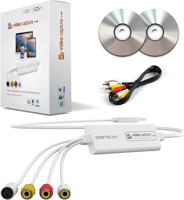 Alt view image 2 of 7 - DIGITNOW USB 2.0 Video Capture Card- Pro+ Version VHS to Digital Converter 1080P 30Hz , Suitable for Mac OS, iPad, Android, WinXP/7/8/10