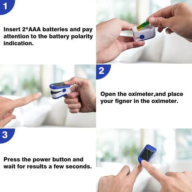 Alt view image 3 of 7 - DIGITNOW Fingertip Pulse Oximeter - Large OLED Display Pulse Oximeter Finger Oximetry Blood Oxygen Saturation Monitor for Heart Rate and SpO2