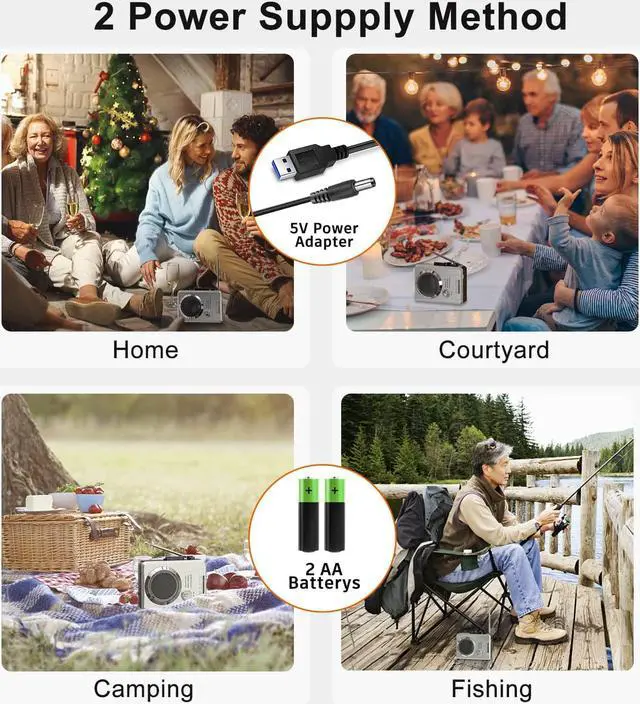 Alt view image 7 of 7 - DIGITNOW! AM/FM Portable Pocket Radio and Voice Audio Cassette Recorder, Personal Audio Walkman Cassette Player with Built-in Speaker and Earphone