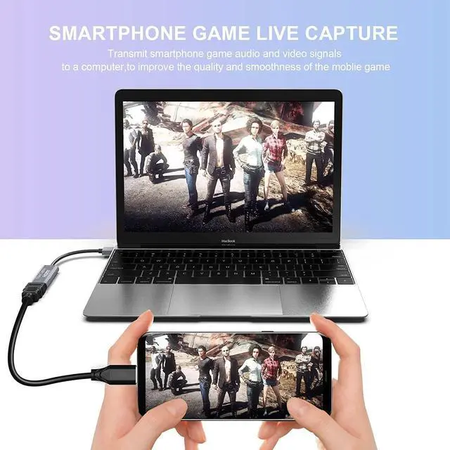 Alt view image 5 of 7 - Capture Card, 4K HDMI to USB 3.0 HD Game Capture Card, 1080P Video Capture Card for Streaming, Nintendo Switch, PS34, YouTube, Xbox - Silver