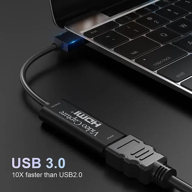 Alt view image 2 of 7 - Capture Card, 4K HDMI to USB 3.0 HD Game Capture Card, 1080P Video Capture Card for Streaming, Nintendo Switch, PS34, YouTube, Xbox - Black