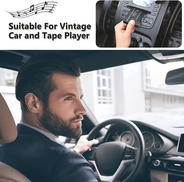 Alt view image 5 of 7 - Audio Cassette Aux Adapter, Bluetooth 5.0 Cassette Receiver, Cassette Tape to Aux Adapter, Tape Audio Adapter, Tape Desk Player for Listening Mobile Phone Music and Car Voice, Hands Free