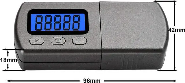 Alt view image 3 of 7 - DIGITNOW Digital Turntable Stylus Force Scale Gauge 0.01g/5.00g,Tracking Force Pressure Gauge/Scale for Tonearm Phono Cartridge, Blue LCD Backlight
