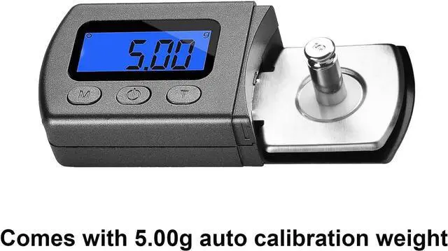 Alt view image 7 of 7 - DIGITNOW Digital Turntable Stylus Force Scale Gauge 0.01g/5.00g,Tracking Force Pressure Gauge/Scale for Tonearm Phono Cartridge, Blue LCD Backlight