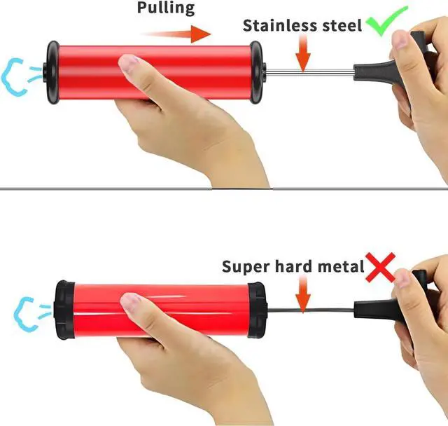 Alt view image 3 of 7 - Ball Pump, Sports Ball Pump with 5 Needles, Nozzle, Extension Hose, Carry Bag, Push & Pull Inflator System, Perfect for Volleyball, Basketball, Football, Soccer, Water Polo, Swim Inflatables