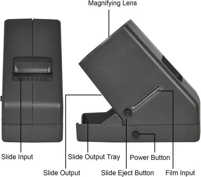 Alt view image 3 of 6 - 35mm Film Negative and Slide Viewer, 3X Magnification and LED Lighted Viewing and Battery Operation