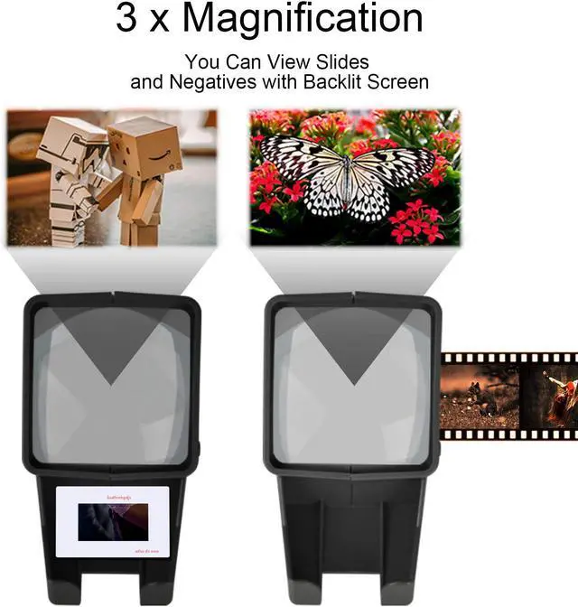 Alt view image 2 of 6 - 35mm Film Negative and Slide Viewer, 3X Magnification and LED Lighted Viewing and Battery Operation
