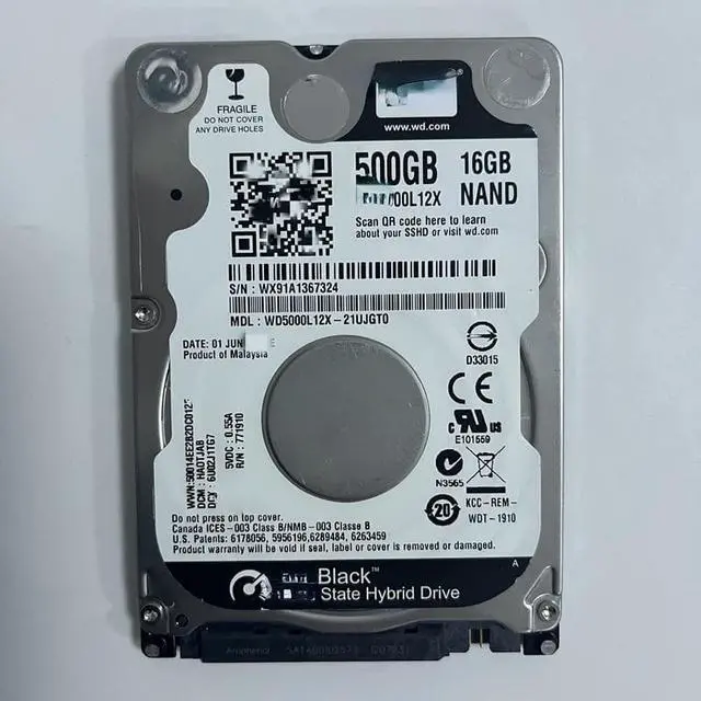 Main image of For WD 2.5-inch 500G SSHD Enterprise Black Disk Laptop Hard Disk