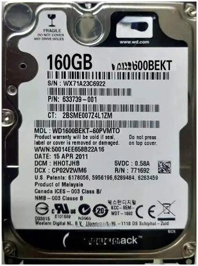 Main image of For Western Data Black Disk 160G Laptop Mechanical Hard Disk 2.5-inch SATA Serial Port 7200 rpm