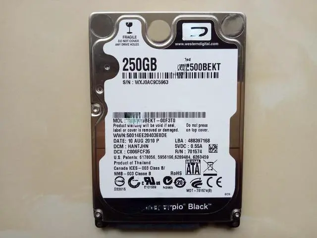 Main image of For Western Data Black Disk 2.5 inch 7200 to 250G Laptop Hard Disk WD2500BEKT