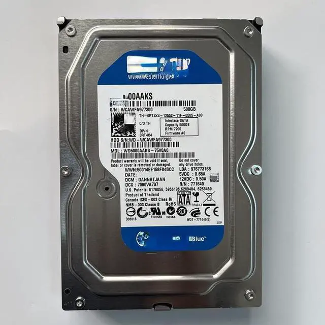 Main image of For 3.5-inch WD Western Data Blue Disk 500G Desktop Computer Hard Disk WD5000AAKS