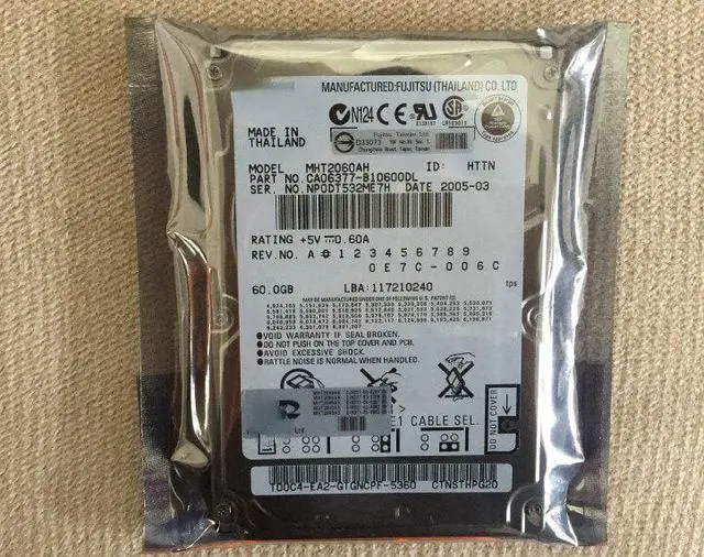 Main image of For Fujitsu 60G laptop hard disk 2.5-inch IDE parallel port