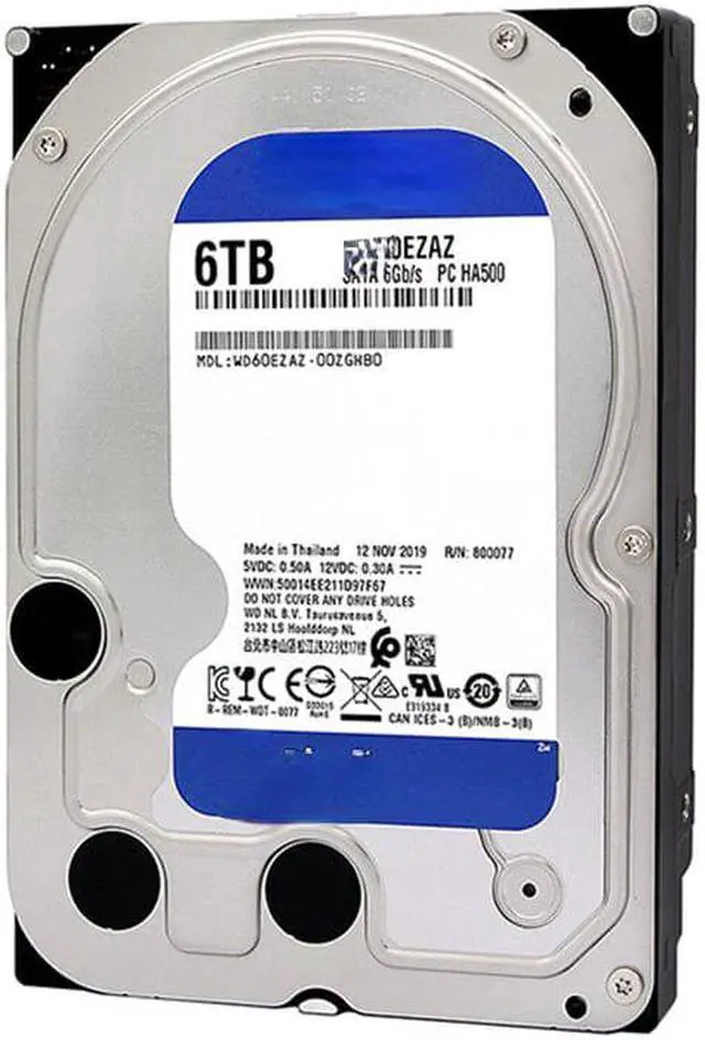Hard Disk Wd60ezaz WD Blue 6TB WD60EZAZ-00ZGHB0 2本セット 6TB HDD