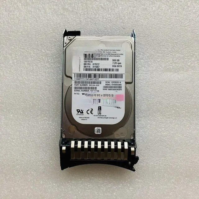 Main image of For IBM 81Y9727 81Y9726 81Y3857 Server Hard Disk 500GB SATA 7.2K 2.5-inch