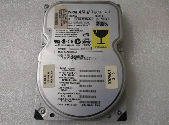 Main image of For SUN X6172A 370-4154-01 ST315320A 15G 7.2K 3.5 IDE hard disk