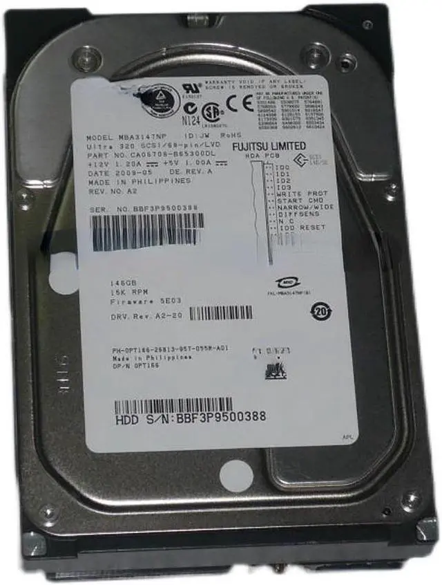 Main image of For FUJITSU 146G MBA3147NP 15K 68 pin SCSI hard disk/DELL 0PT166