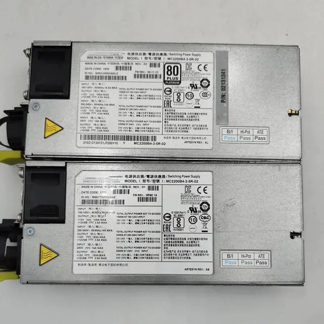 Main image of MC2200B4-3-5R-02 G5500 Series 2200W Server Power Supply 12V/183A
