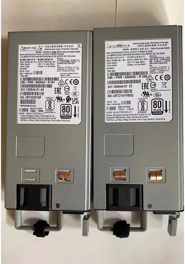Main image of 1PCS C9K-PWR-650WAC-R 650W C9500 Series AC Power Supply
