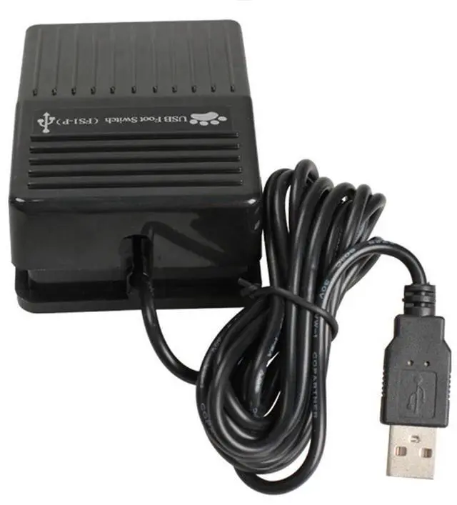 Alt view image 5 of 6 - USB Single Foot Switch Pedal Control Keyboard Mouse Black Plastic Switch Pedal for PC Game mouse