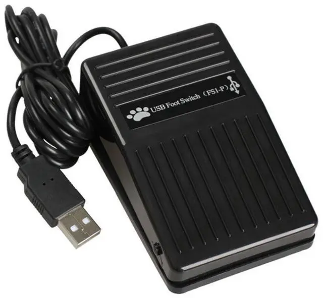 Alt view image 6 of 6 - USB Single Foot Switch Pedal Control Keyboard Mouse Black Plastic Switch Pedal for PC Game mouse