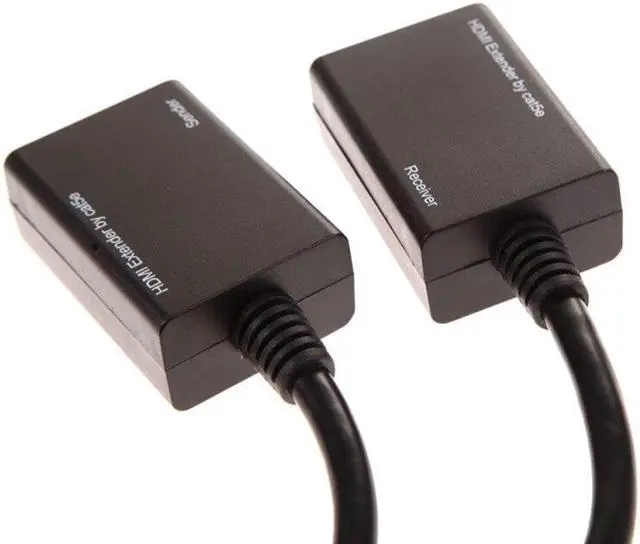 Alt view image 5 of 6 - 2PCS/Set HDMI Over RJ45 CAT5e CAT6 Cable LAN Ethernet Balun Extender Repeater 1080p 3D 30M