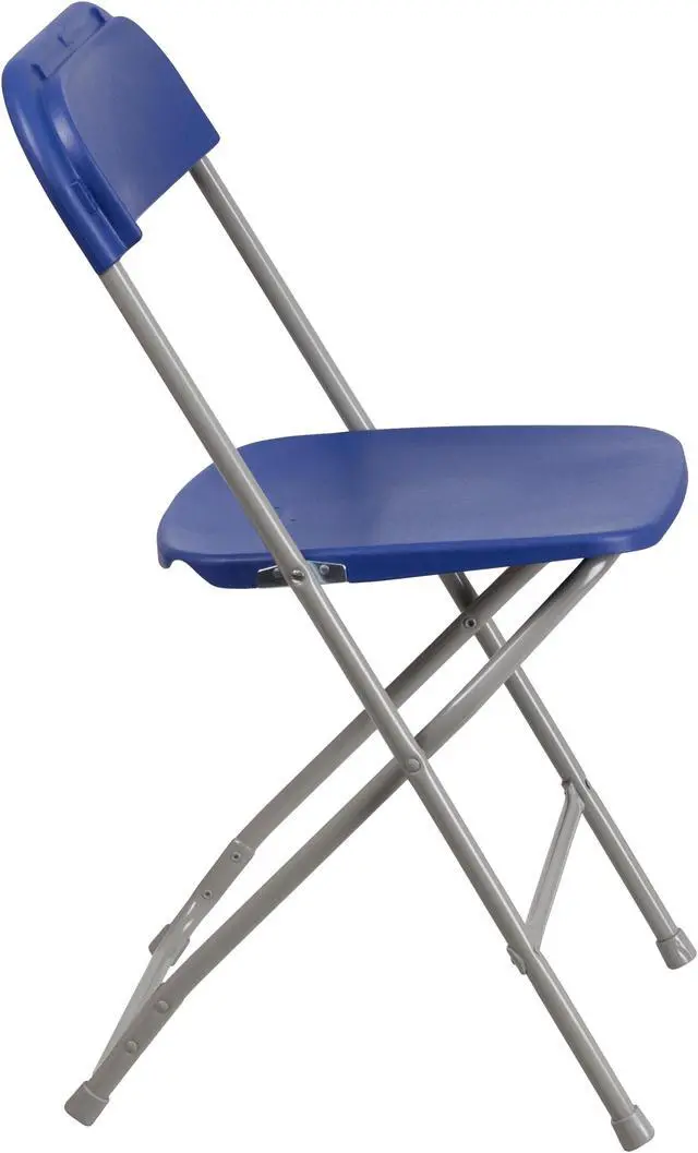 Alt view image 3 of 20 - HERCULES Series 650 lb. Capacity Premium Blue Plastic Folding Chair
