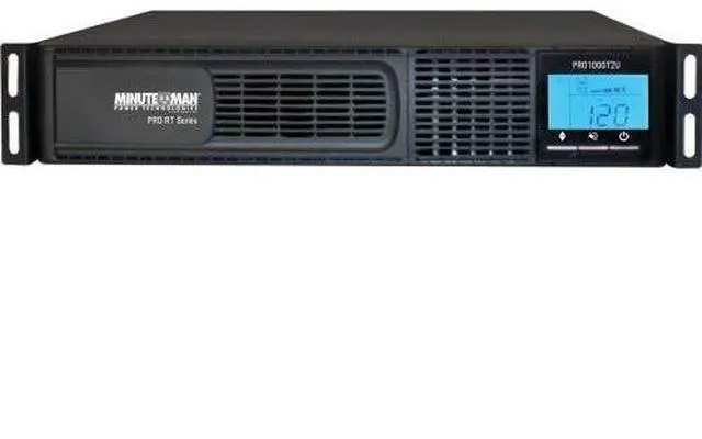 Alt view image 2 of 11 - Minuteman PRO1000RT2U PRO-RT 1000VA Tower/Rack/Wall Mountable UPS - 2U Tower/Rack/Wall Mountable - 4 Minute Stand-by - 120 V AC Input - 120 V AC Output - 8 x NEMA 5-15R Receptacle(s)