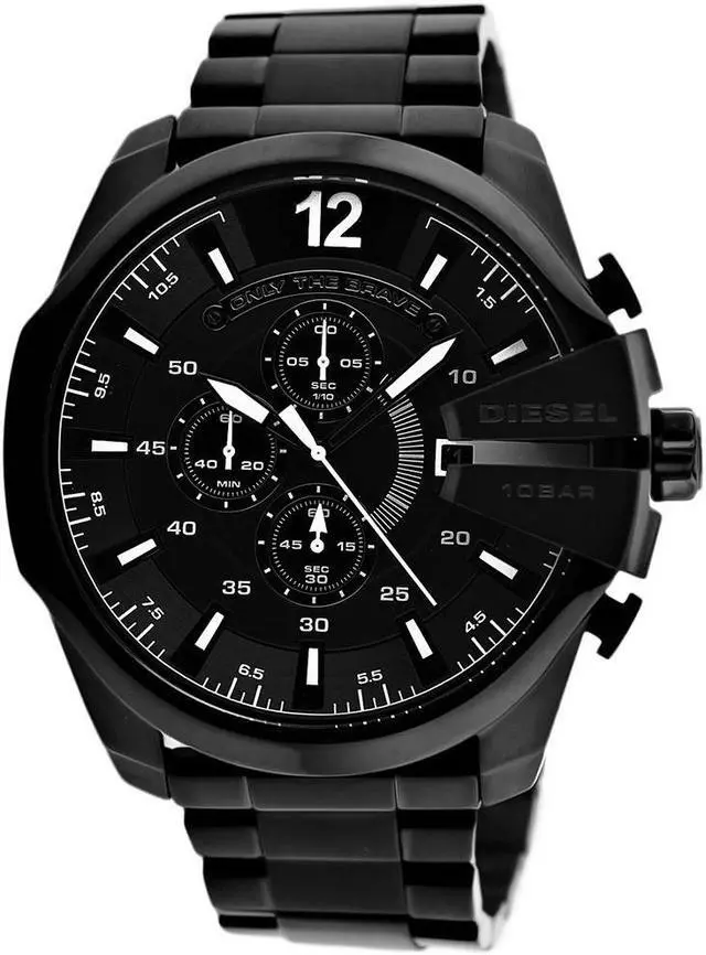 Alt view image 19 of 20 - Men's Black Diesel Mega Chief XL Chronograph Watch DZ4283