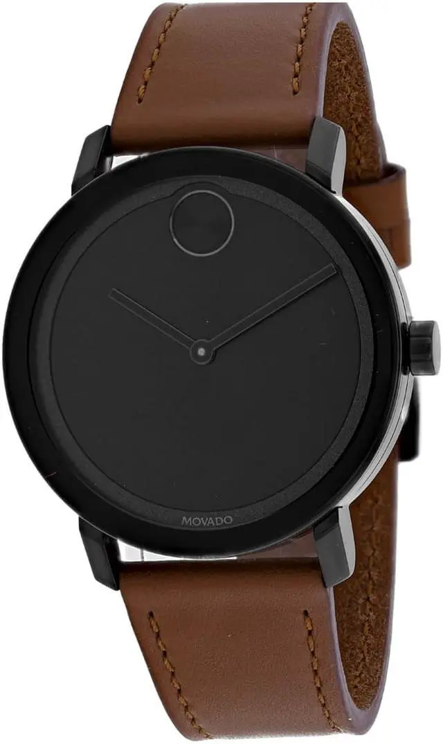 Alt view image 8 of 9 - Movado Bold Cognac Leather Mens Watch