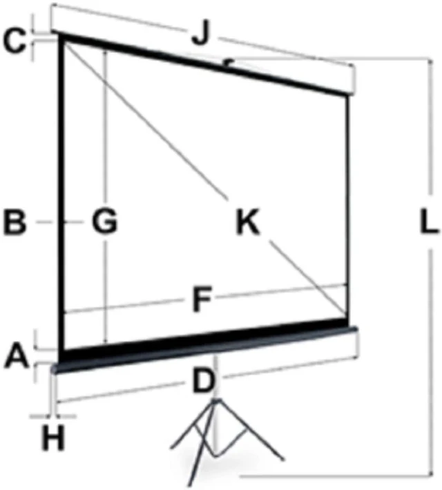 Main image of eGALAXY® 120" 16:9 TRIPOD PROJECTOR SCREEN PST120A