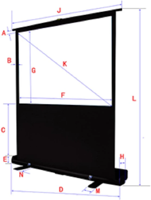 Main image of eGalaxy ® 100" 16:9 Floor Up Projector Screen FS100A