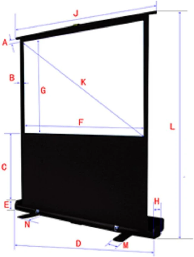 Main image of eGALAXY® 100" 4:3 FLOOR UP PROJECTOR SCREEN FS100B