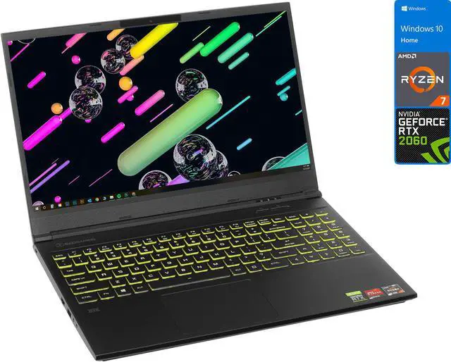 Alt view image 16 of 20 - Evoo Gaming 15.6” Laptop, FHD, 120Hz, AMD Ryzen 7 4800H Processor, NVIDIA GeForce RTX 2060, THX Spatial Audio, 512GB SSD, 16GB RAM, RGB Backlit Keyboard, HD Camera, Windows 10 Home, Black (EG-LP7-BK)