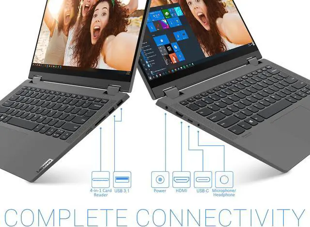 Alt view image 13 of 14 - Lenovo IdeaPad 5 15ARE05 81YQ00E0US 15.6" Notebook - Full HD - 1920 x 1080 - AMD Ryzen 7 4700U Octa-core (8 Core) 2 GHz - 8 GB RAM - 1 TB HDD - 128 GB SSD - Windows 10 Home - AMD Radeon Graphics