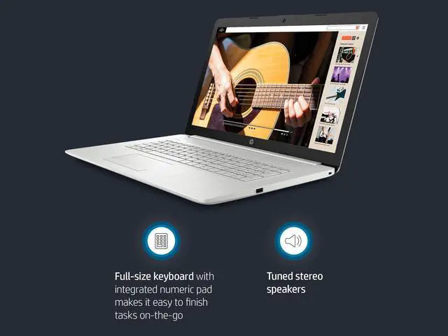 Alt view image 9 of 11 - HP 17" FHD, i3-1115, 8GB RAM, 256 GB SSD, Silver, Windows 11, 17-by4022wm