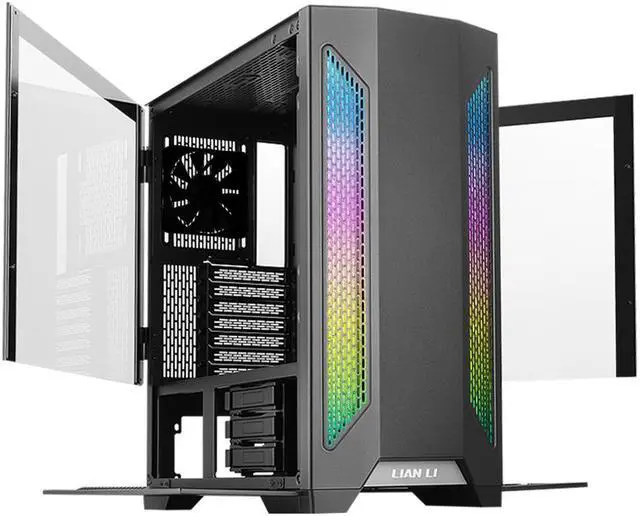 Alt view image 10 of 10 - LIAN LI LANCOOL II BLACK Tempered Glass ATX Case -Black Color -LANCOOL II -X