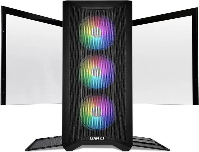 Alt view image 2 of 11 - LIAN LI LANCOOL II MESH RGB BLACK Tempered Glass ATX Case - Black Color - LANCOOL II MESH RGB-X