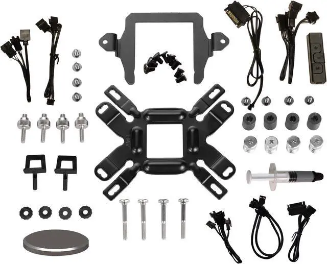 Alt view image 2 of 14 - LIAN LI GALAHAD AIO 360 RGB BLACK, Triple 120mm Addressable RGB Fans AIO CPU Liquid Cooler