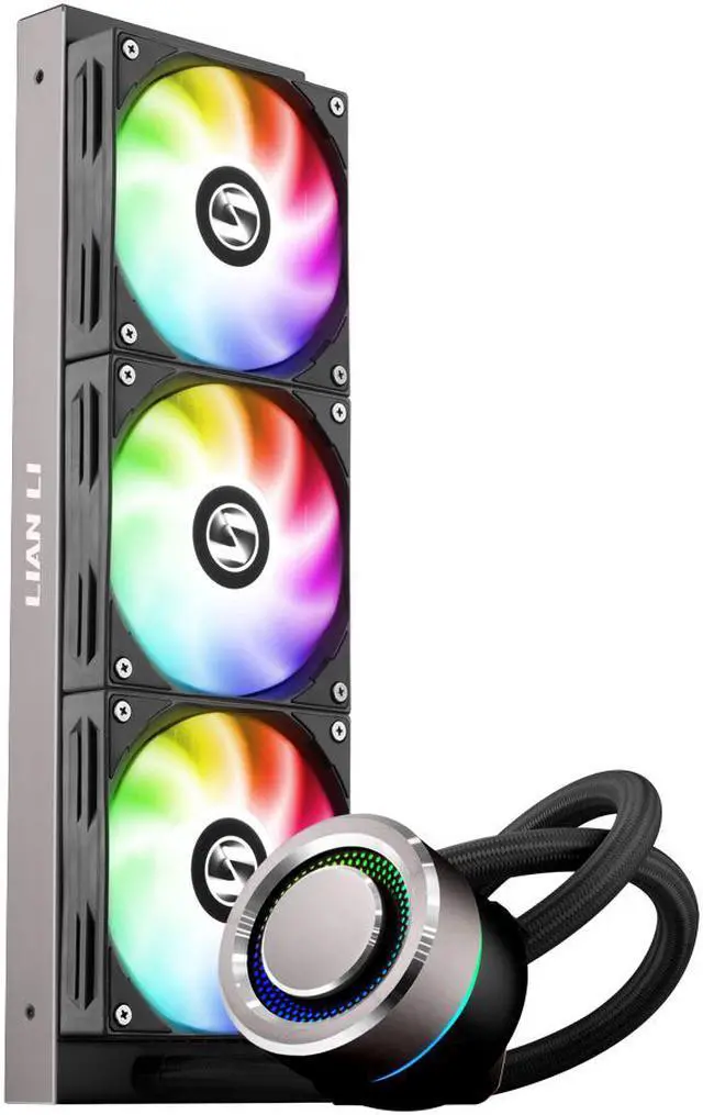 Main image of LIAN LI GALAHAD AIO 360 RGB BLACK, Triple 120mm Addressable RGB Fans AIO CPU Liquid Cooler