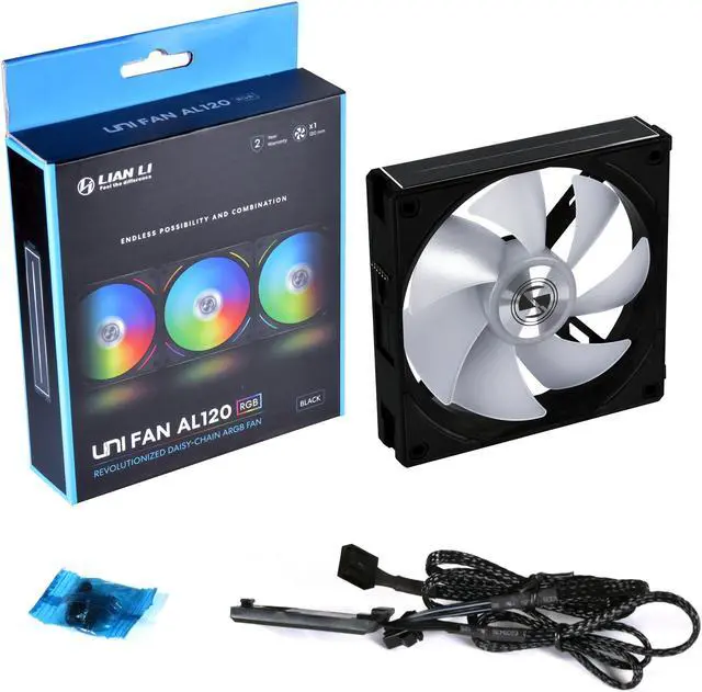 Alt view image 2 of 5 - LIAN LI UNI FAN AL120 RGB BLACK 1X 12CM FAN SINGLE PACK WITHOUT CONTROLLER  ---UF-AL120-1B