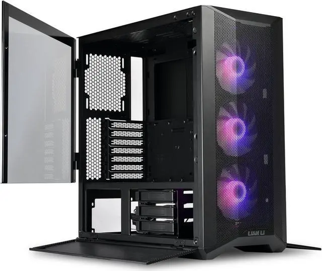Alt view image 4 of 15 - LIAN LI LANCOOL II MESH C RGB BLACK Tempered Glass ATX Case - Black Color ,Type C Included- LANCOOL II MESH C RGB-X