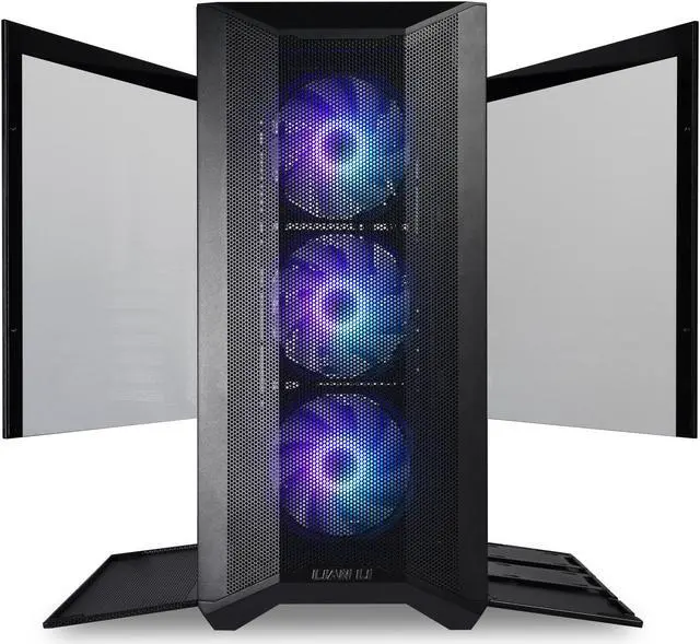 Alt view image 5 of 15 - LIAN LI LANCOOL II MESH C RGB BLACK Tempered Glass ATX Case - Black Color ,Type C Included- LANCOOL II MESH C RGB-X