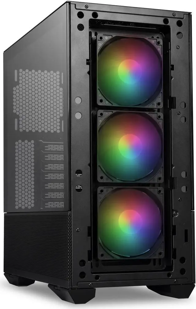 Alt view image 3 of 15 - LIAN LI LANCOOL II MESH C RGB BLACK Tempered Glass ATX Case - Black Color ,Type C Included- LANCOOL II MESH C RGB-X