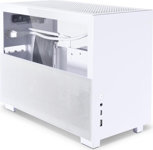 LIAN LI Q58 White Color SPCC / Aluminum / Tempered Glass Mini