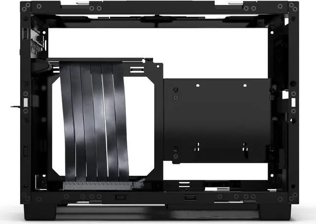 Alt view image 4 of 10 - LIAN LI Q58 Black Color  SPCC / Aluminum / Tempered Glass  Mini Tower Computer Case , PCI3.0 Riser Card Cable Included ---Q58X3