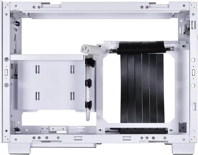 Alt view image 2 of 13 - LIAN LI Q58 White Color  SPCC / Aluminum / Tempered Glass  Mini Tower Computer Case , PCI4.0 Riser Card Cable Included ---Q58W4