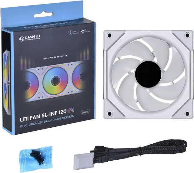 Alt view image 7 of 14 - LIAN LI UNI FAN SL INFINITY 120 RGB WHITE ---UF-SLIN120-1W(No controller included)