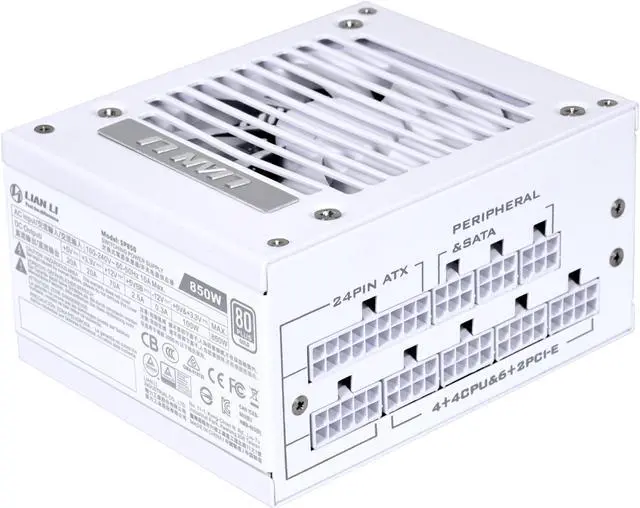 Alt view image 4 of 14 - LIAN LI SP850W, White color , Performance SFX Form Factor Power Supply - SP850W