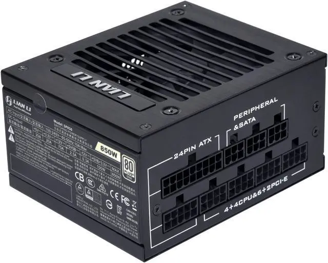 Alt view image 6 of 14 - LIAN LI SP850, Black color , Performance SFX Form Factor Power Supply - SP850