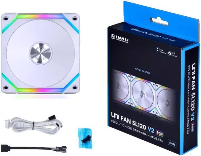 Alt view image 5 of 15 - LIAN LI UNI Fan SL120 V2 RGB White , Single Pack Without Controller - UF-SL120V2-1W